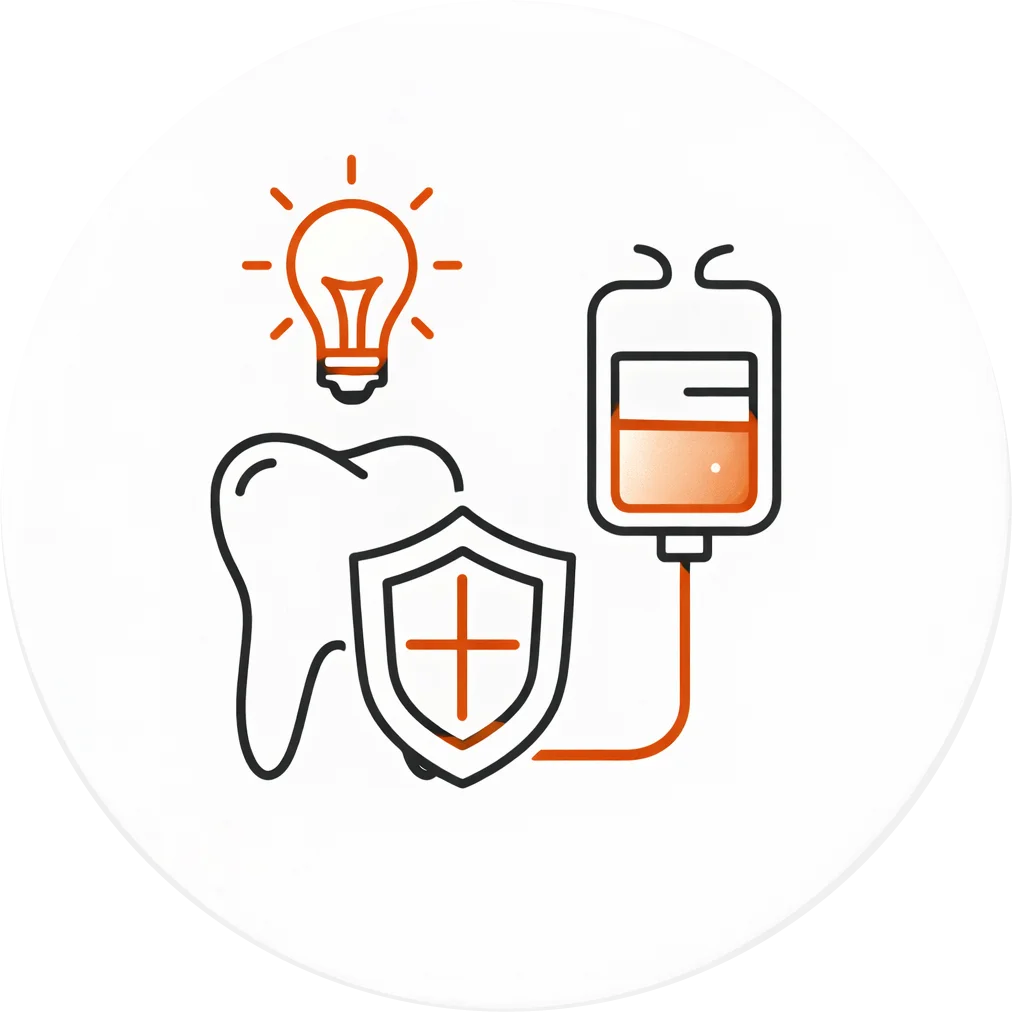 Icon representing the process of taking dental X-rays for diagnosis